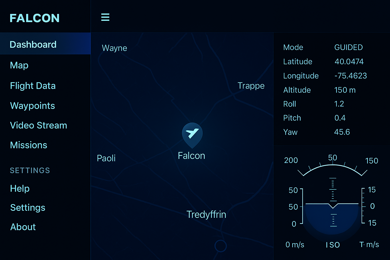 Falcon GCS Interface Overview